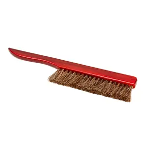 Beehive brush for gently removing bees from honey frames