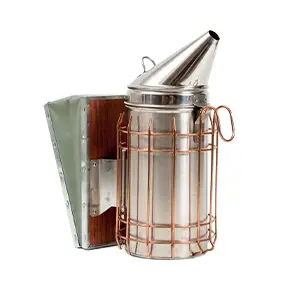 Stainless steel beekeeping hive smoker for calming honey bees