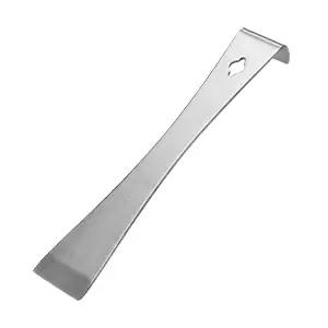 Stainless steel beekeeping hive tool featuring a flat scraper and bent pry bar