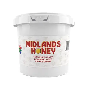 Midlands Honey bulk bucket of 100% pure non-irradiated choice grade honey