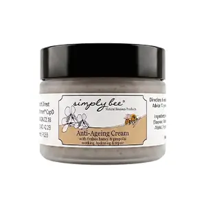 Simply Bee Anti-Ageing Cream jar with fynbos honey and propolis