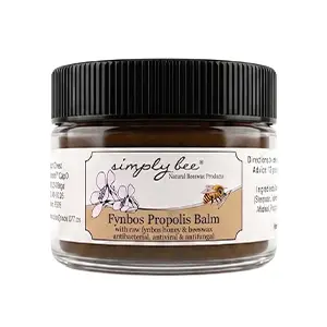 Simply Bee Fynbos Propolis Balm jar with raw fynbos honey and beeswax